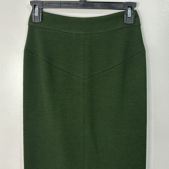 Diane Von Furstenberg Martine Green Midi Pencil Skirt Size 0 - Picture 3 of 12
